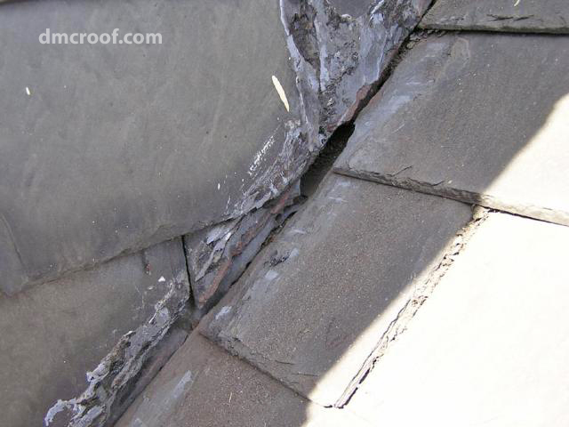 Cleveland Slate Roof Repair removing old tar repair