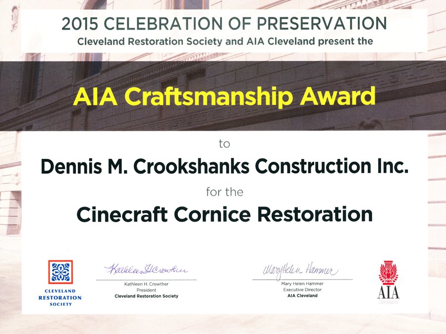 Cleveland Restoration Society Preservation Restoration Award