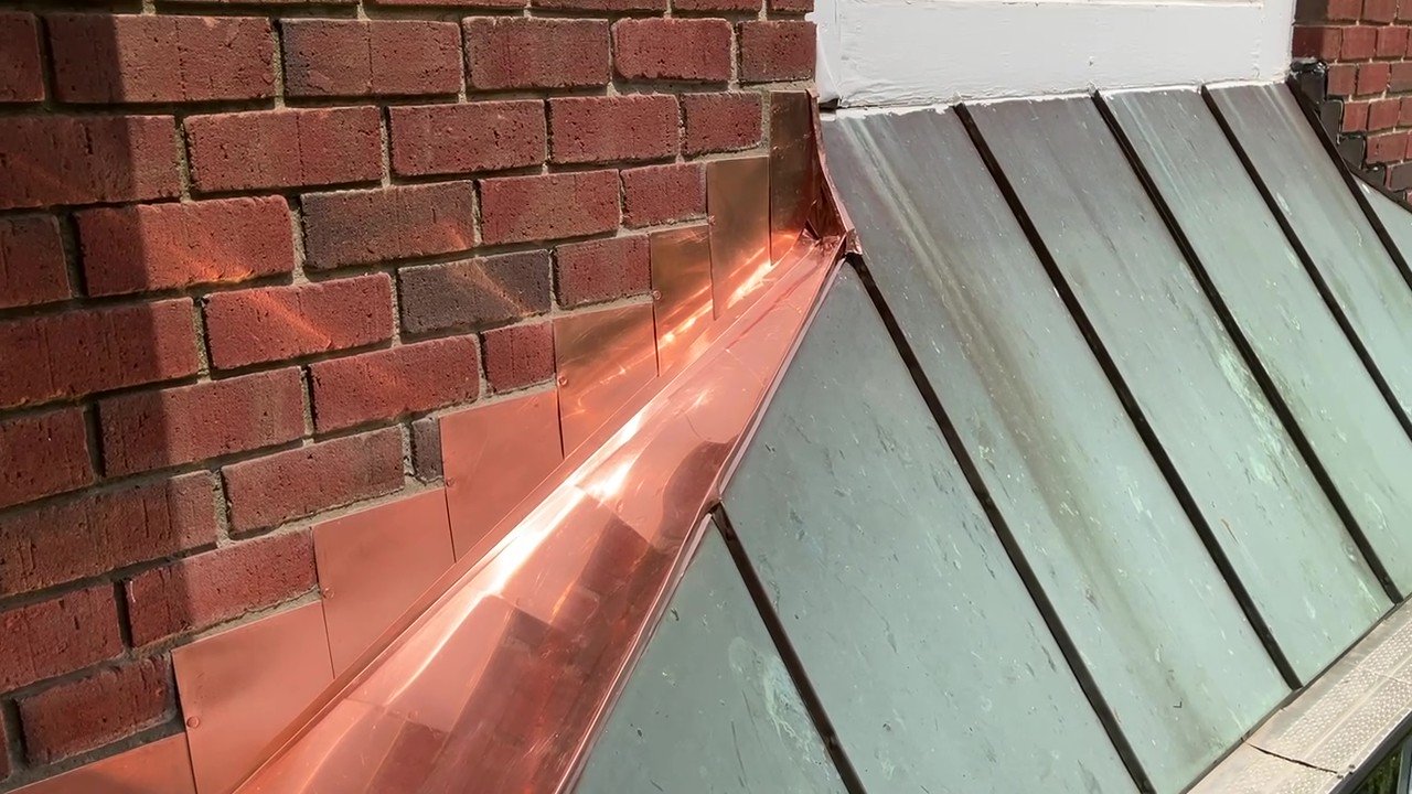Copper Roof Panel Repair Bay Window
