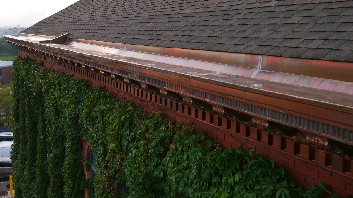 Historic Copper Cornice and Built-in Gutter Restoration