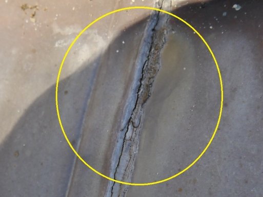 Copper flat seam joint break