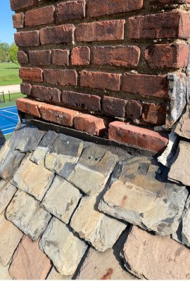 Missing chimney flashing
